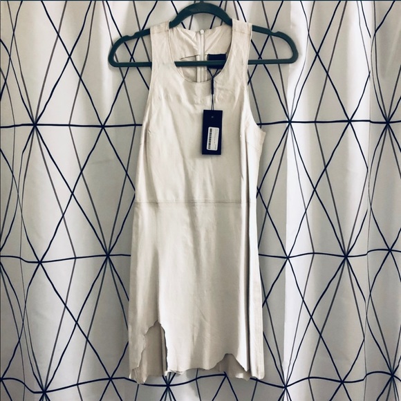 🔥🔥 Friend of mine Iman white leather dress - Picture 1 of 4